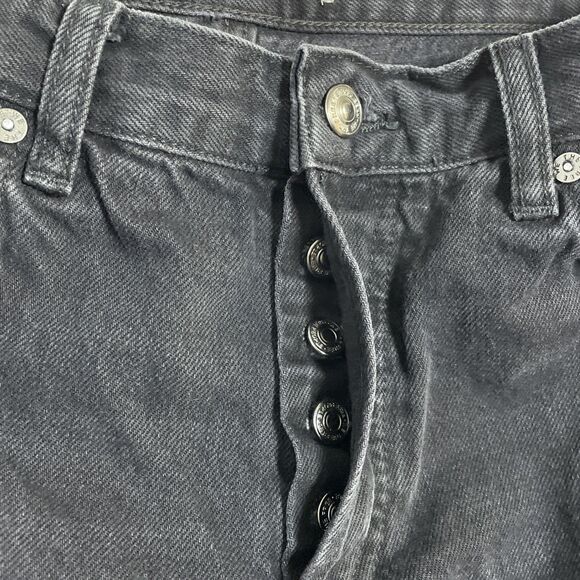 Free People We The Free Jean Size 24 Maggie Mid Straight Crop Distressed Raw Hem - Picture 5 of 12